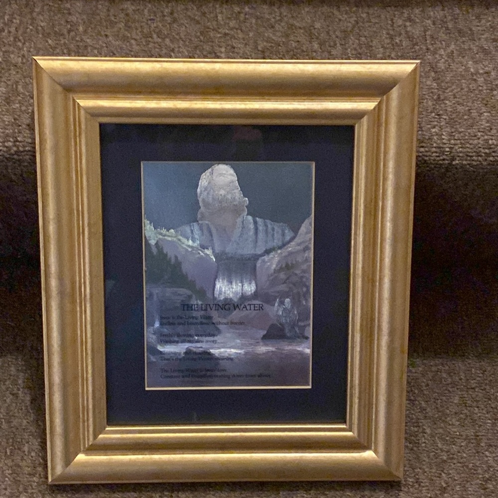 ✝️NWOT Vintage The Living Water - Jesus Frame
